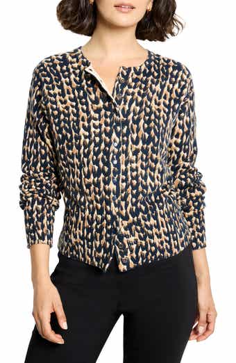 NIC+ZOE Stitch Print Snap It Up Cardigan