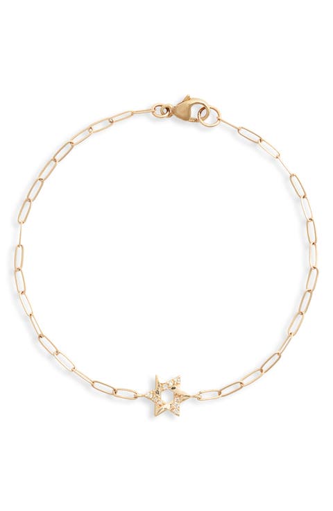 Pavé Star of David Pendant Bracelet