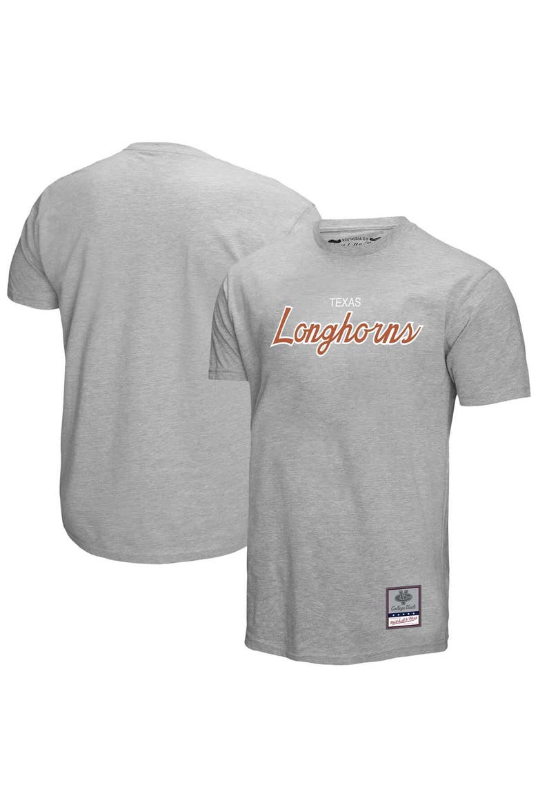 Men's Mitchell & Ness  Gray Texas Longhorns Elite Script T-Shirt, Alternate, color, Gray