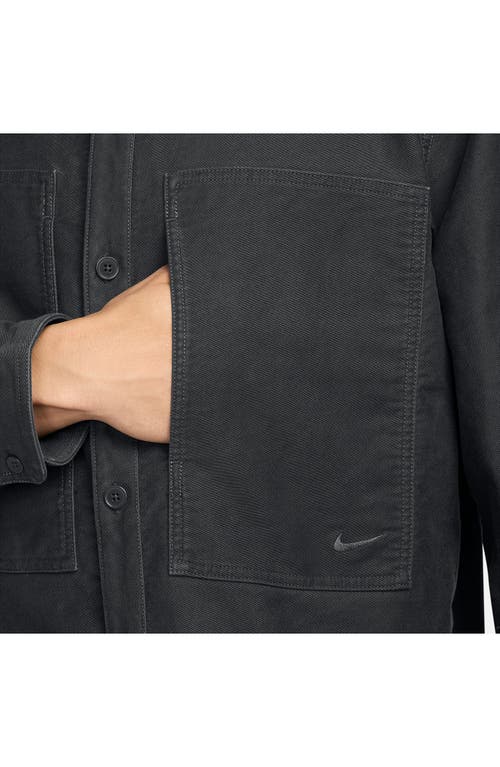 Nike Oversize Button-up Field Shirt In Gray