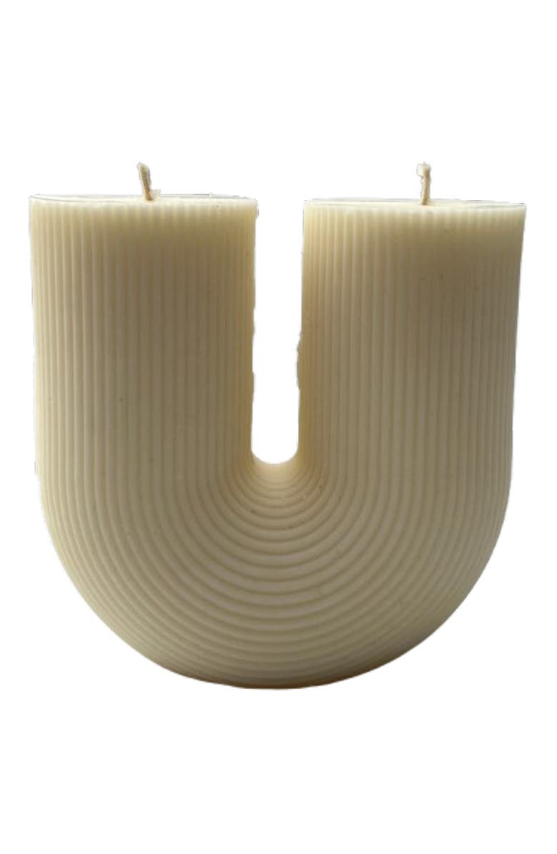 Aaram Luxe The U Ribbed Candle, Main, color,