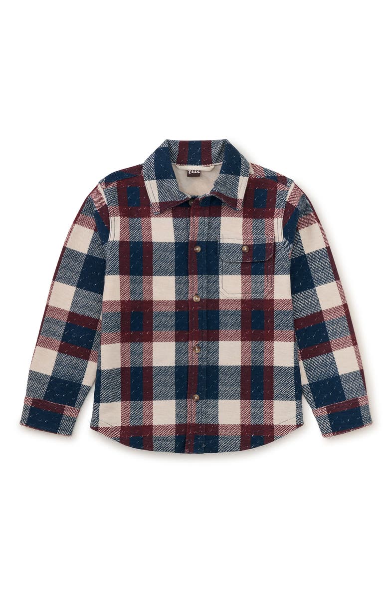 Tea Collection Knit Shacket, Main, color, Cappadocia Plaid