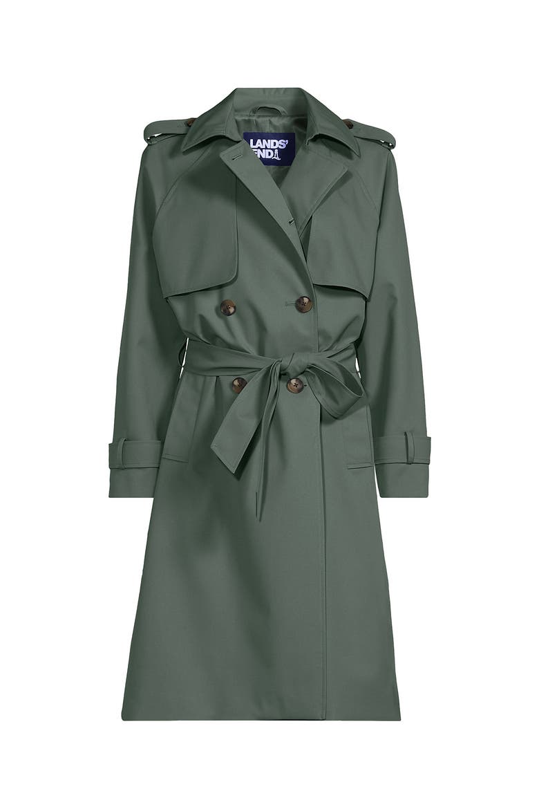 Squall Waterproof Modern Trench Coat, Alternate, color, Spruce