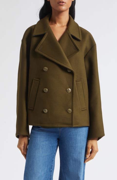 Franklin Double Breasted Wool Blend Coat