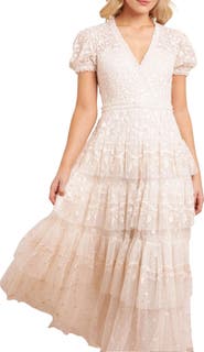 Needle & Thread Layered Lace Ankle Gown