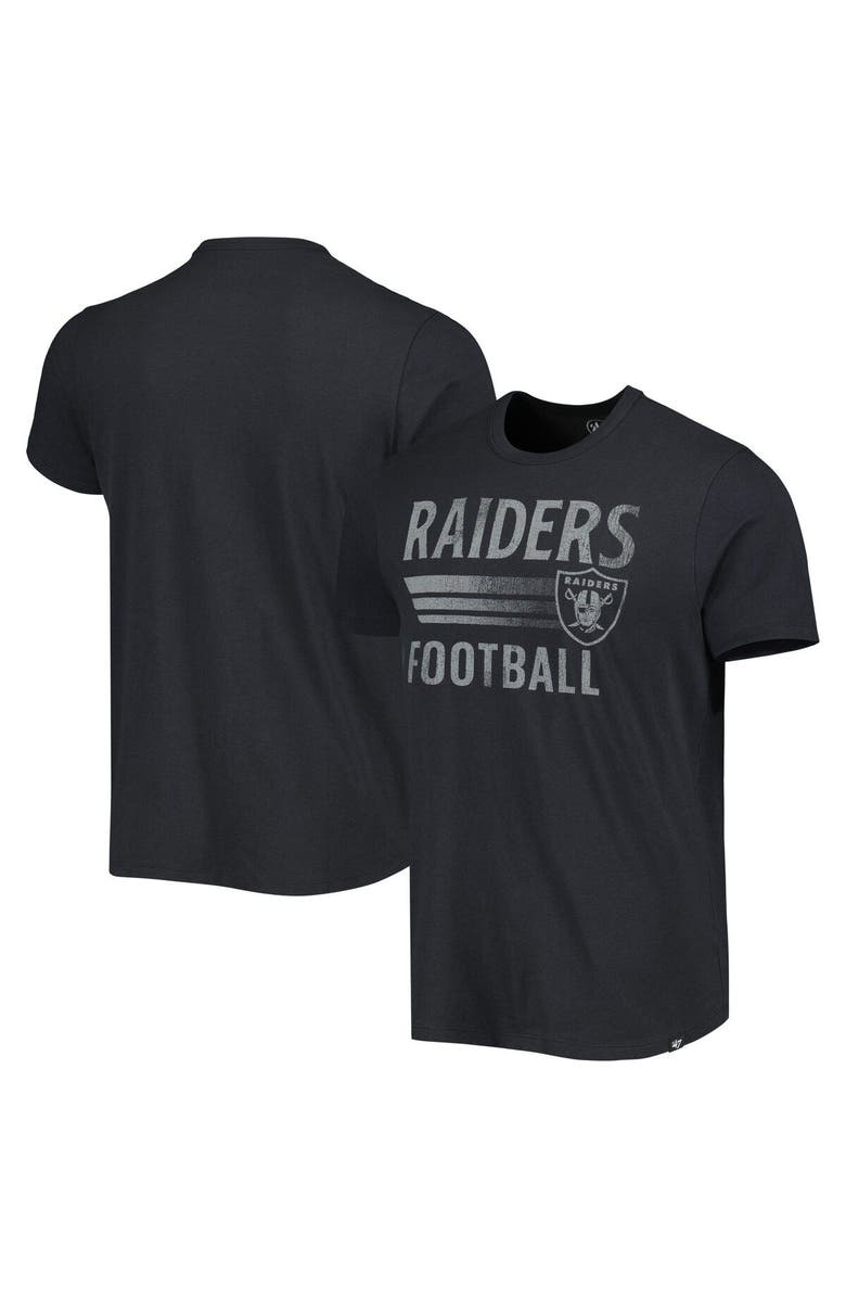 '47 Men's '47 Black Las Vegas Raiders Wordmark Rider Franklin T-Shirt, Main, color, Black