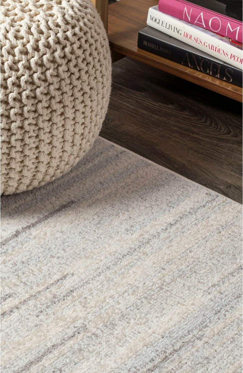 JONATHAN Y Linear Modern Half-Stripe Area Rug, Alternate, color, Gray/Cream