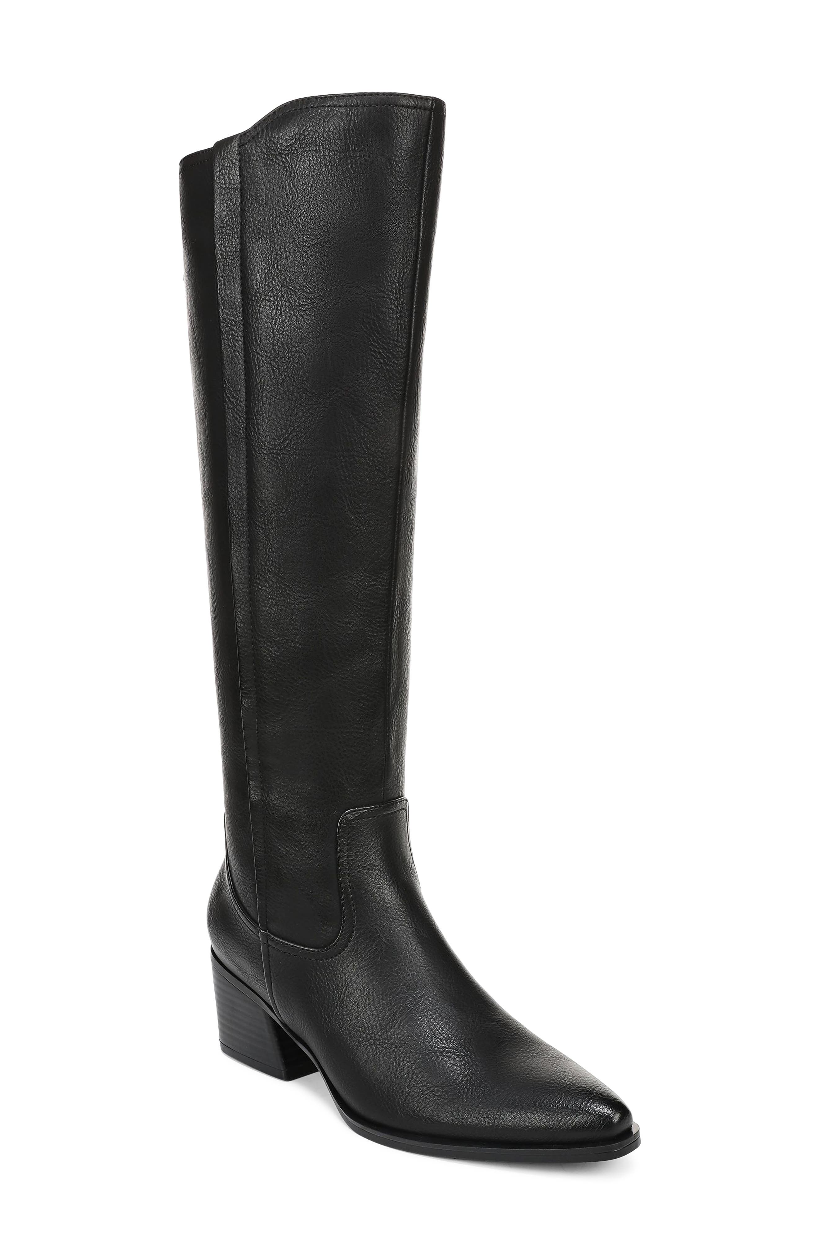 Golden Knee High Boot, Main, color, BLACK