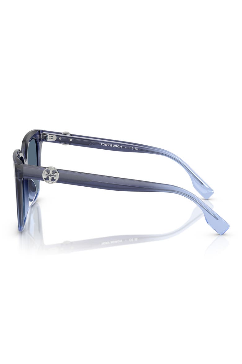 56mm Square Sunglasses, Alternate, color, DARK BLUE
