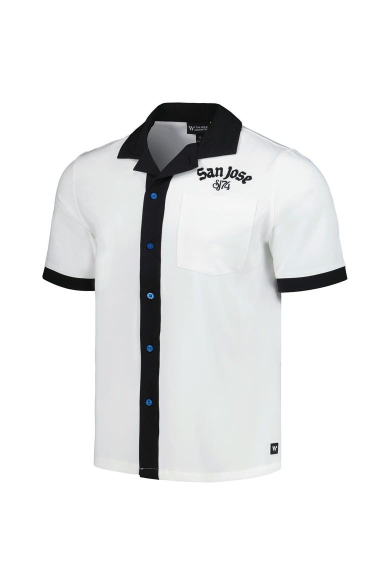 Men's The Wild Collective  White San Jose Earthquakes Bowler Button-Up Shirt, Alternate, color, White