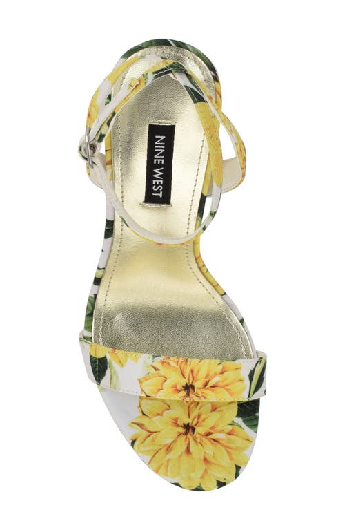 Nine West Loola Ankle Strap Sandal In Yellow