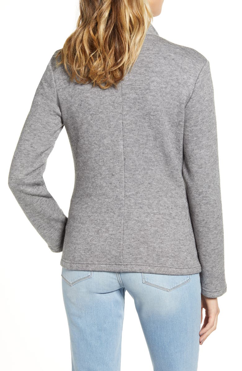 BB Dakota by Steve Madden BB Dakota Off the Clock Asymmetrical Knit Moto Jacket, Alternate, color, 