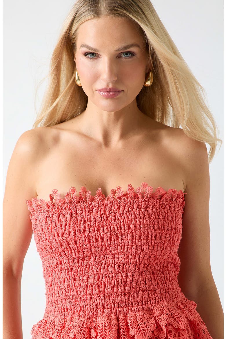 Malene Strapless Dress, Alternate, color, MEDIUM PINK