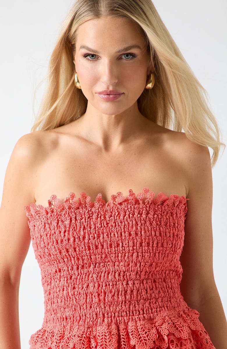 Marciano Malene Strapless Dress, Alternate, color, 
