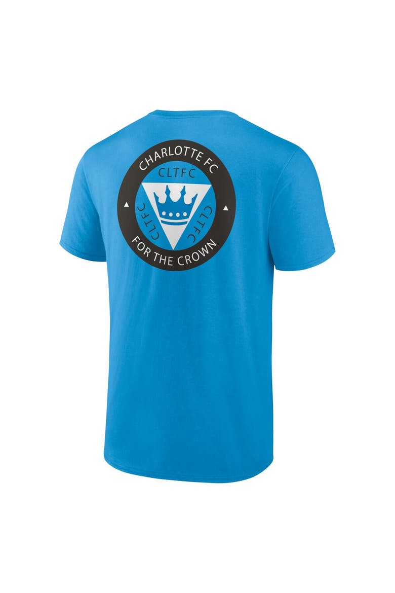 Men's Fanatics Branded Blue Charlotte FC Tradition T-Shirt, Alternate, color, Blue