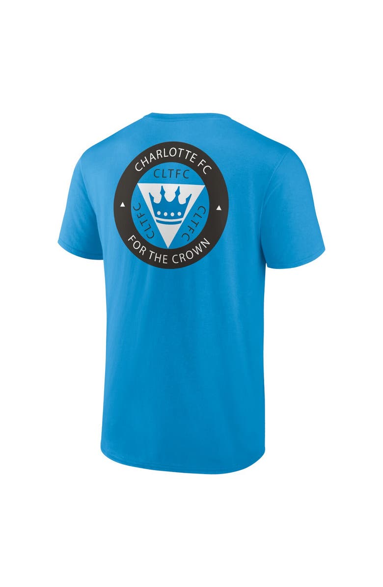 FANATICS Men's Fanatics Branded Blue Charlotte FC Tradition T-Shirt, Alternate, color, 