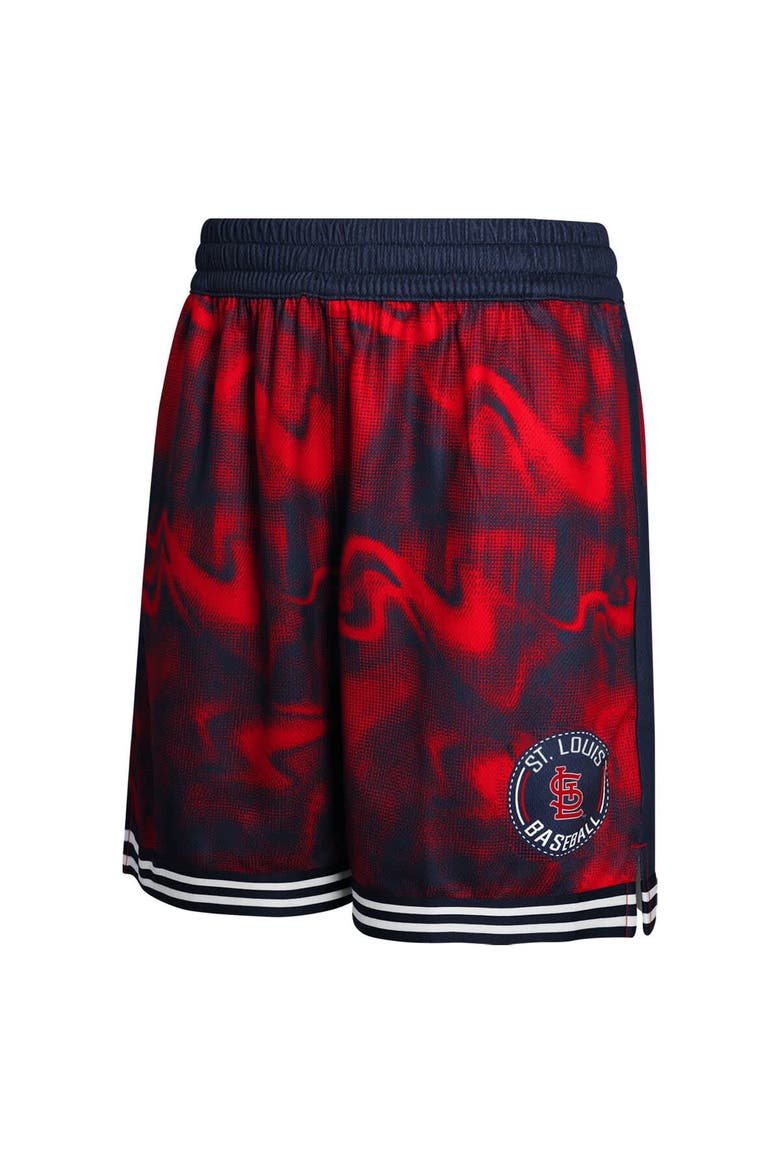 Youth Navy/Red St. Louis Cardinals Outfielder Shorts, Alternate, color, Navy