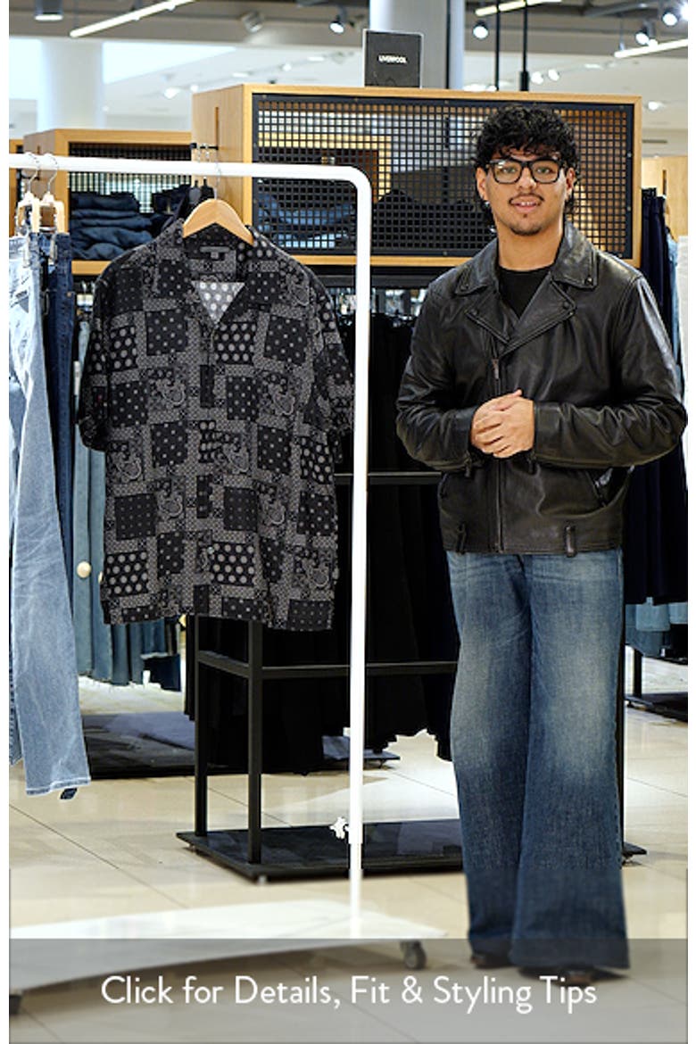 Dan Bandana Print Linen Camp Shirt video