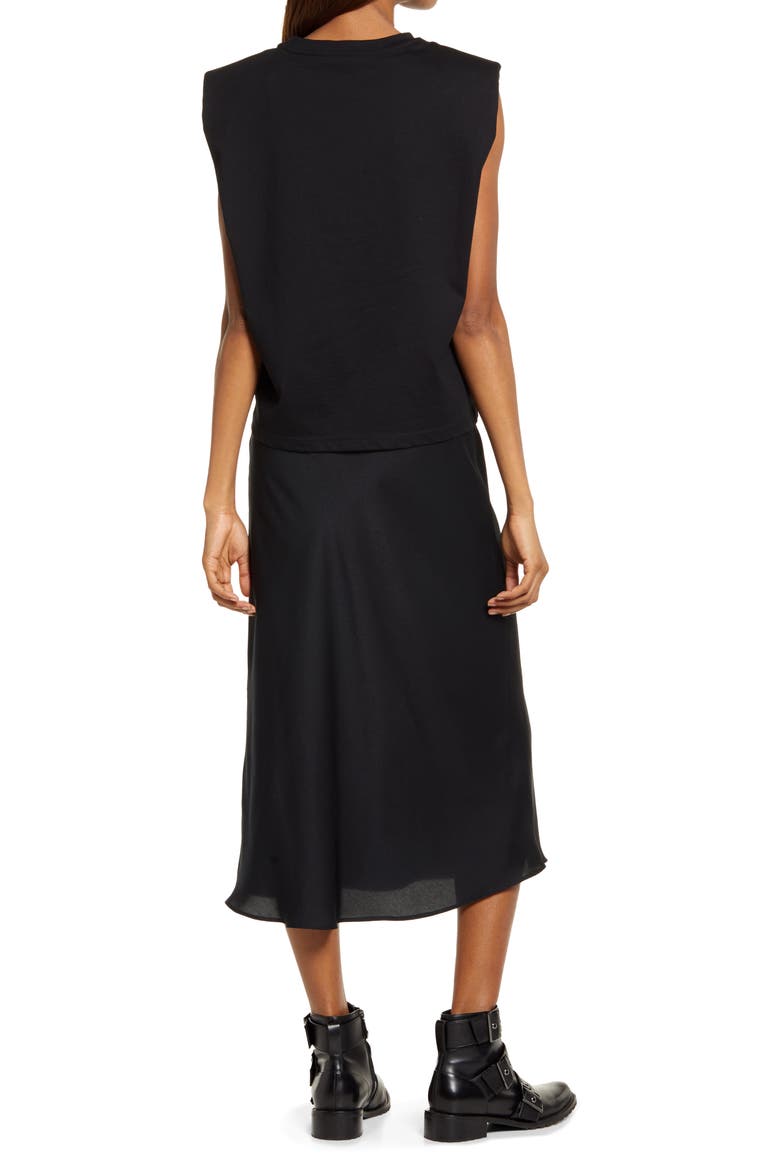 Tierny Coni 2-in-1 Dress, Alternate, color, BLACK