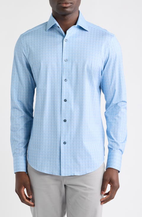 Devon OoohCotton® Grid Button-Up Shirt