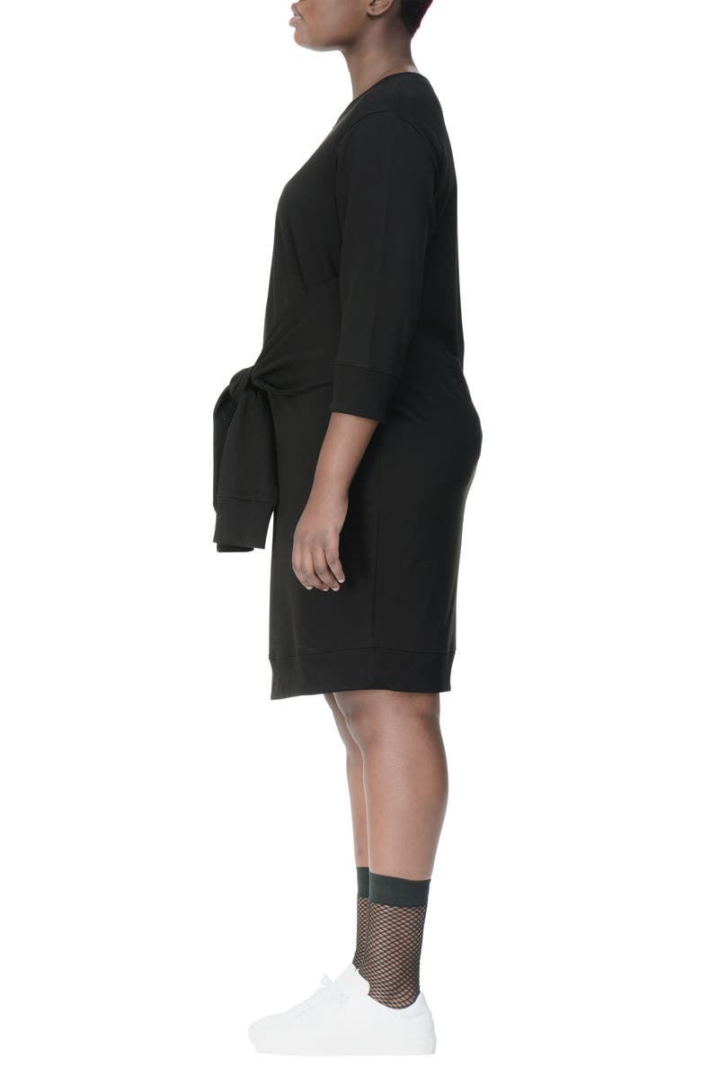 Universal Standard Misa Tie Front Dress, Alternate, color, Black