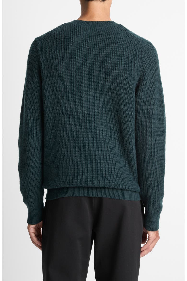 Shaker Stitch Wool & Cashmere Crewneck Sweater, Alternate, color, COUNTRY RACER