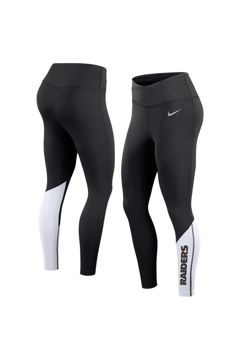 Women's Nike Black/White Las Vegas Raiders 7/8 Performance Leggings, Main, color, Black