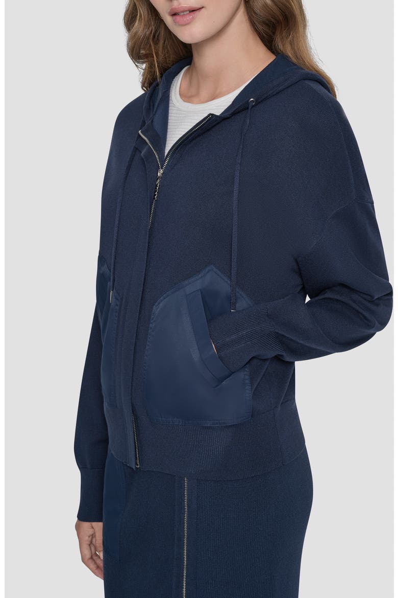 Mixed Media Hoodie, Alternate, color, HUDSON BLUE