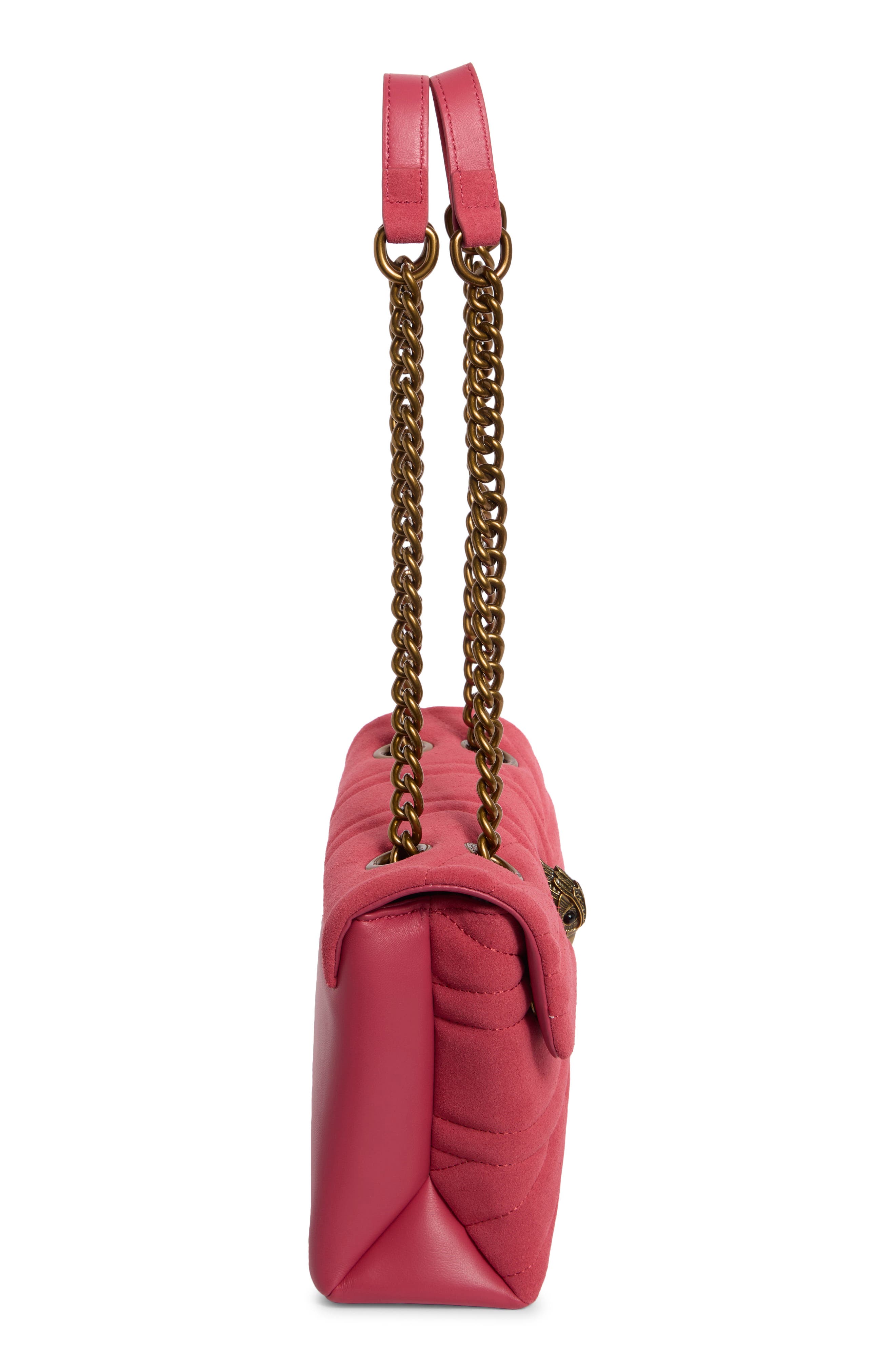Union Jack Leather Shoulder Bag, Alternate, color, OPEN PINK