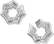 David Yurman Zig Zag Stax Pavé Diamond Hoop Earrings