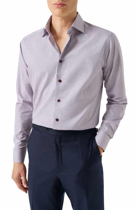 Contemporary Fit Check Twill Button-Up Shirt