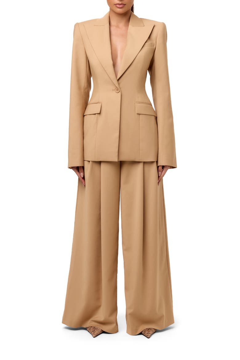 One-Button Blazer, Alternate, color, CAMEL