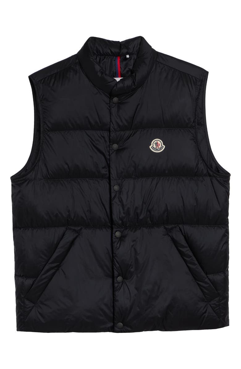 Moncler Tuquerouye Quilted Down Vest, Main, color, Black
