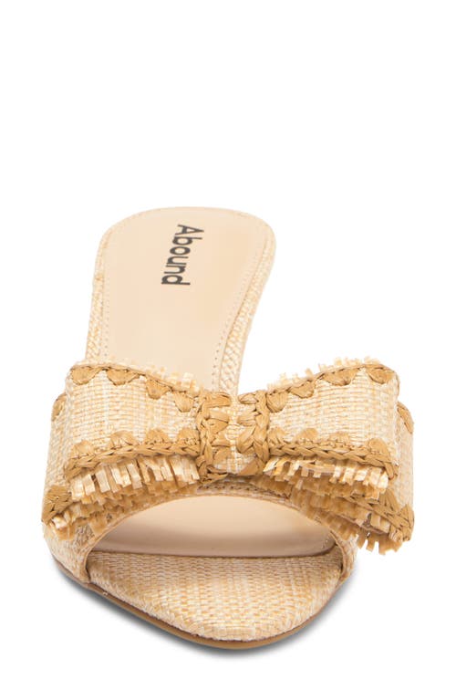 Abound Janice Raffia Bow Sandal In Beige Sand Raffia