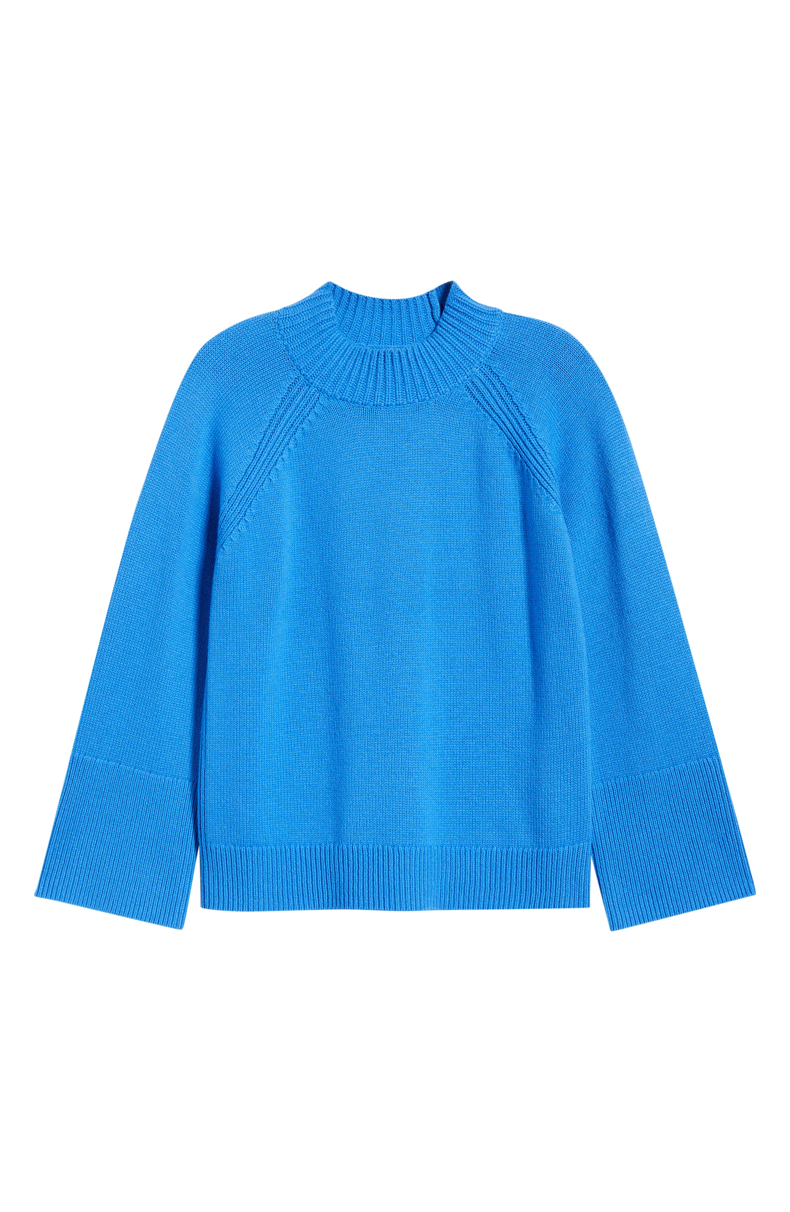 Женские свитеры Caslon® Bell Sleeve Mock Neck Merino Wool & Cotton Sweater — фото 6