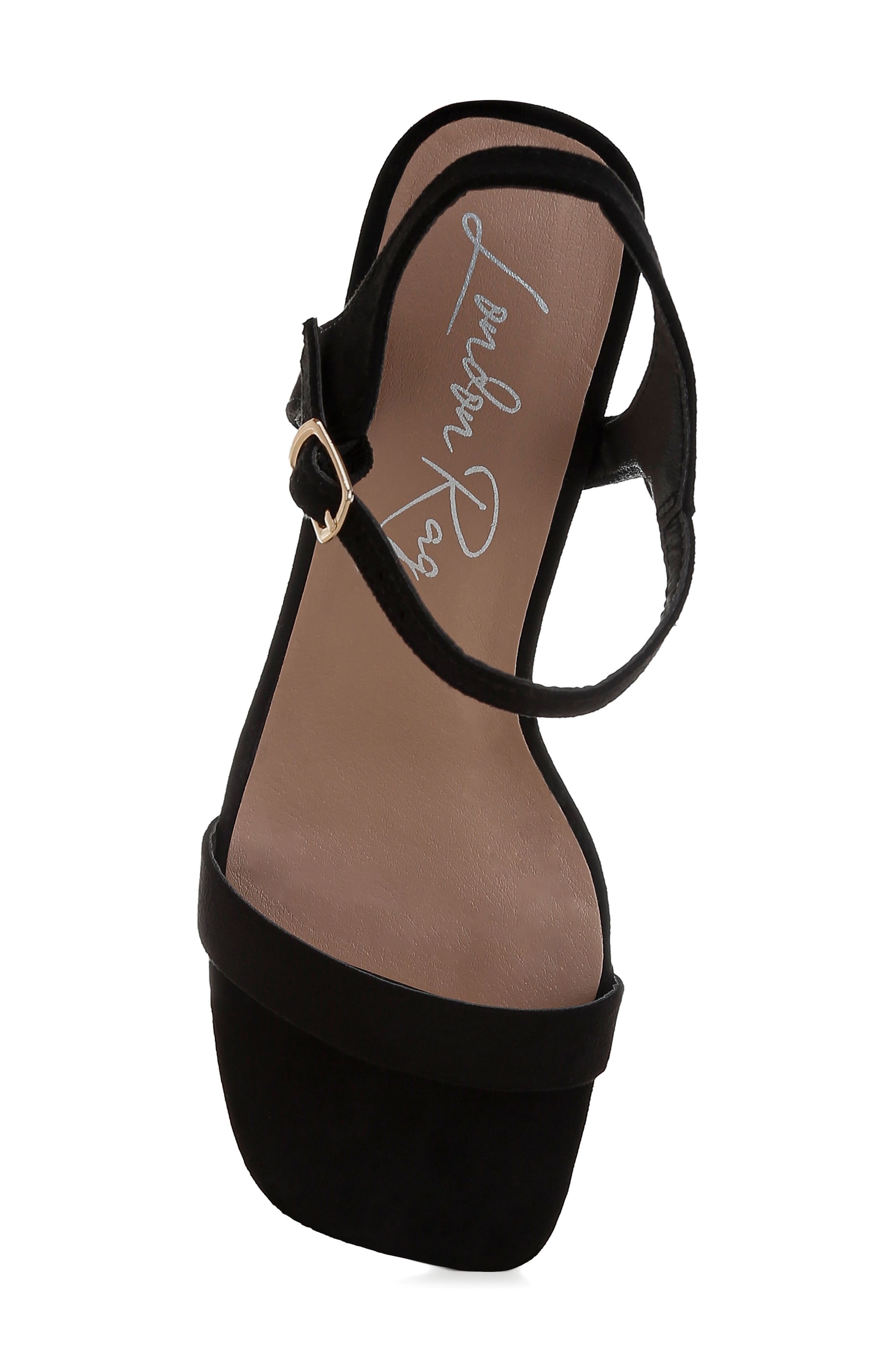 LONDON RAG Akiya Block Heel Sandal, Alternate, color, Black