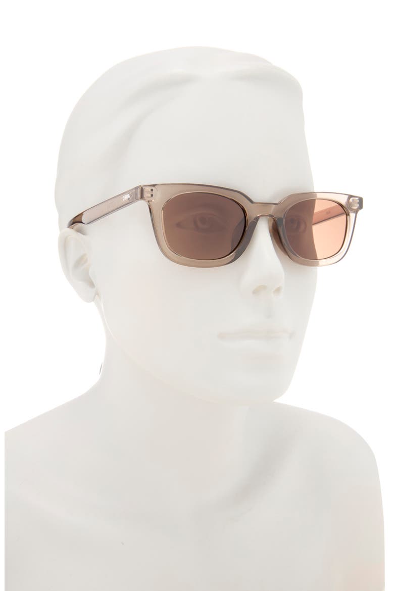 Nia Square Sunglasses, Alternate, color, OLIVE/ BROWN