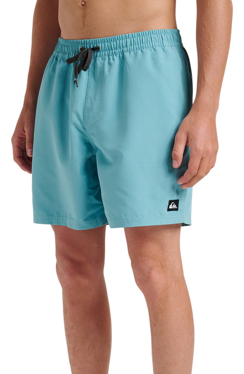 Quiksilver Everyday 17" Solid Stretch Swim Trunks, Alternate, color, Dusty Turquoise
