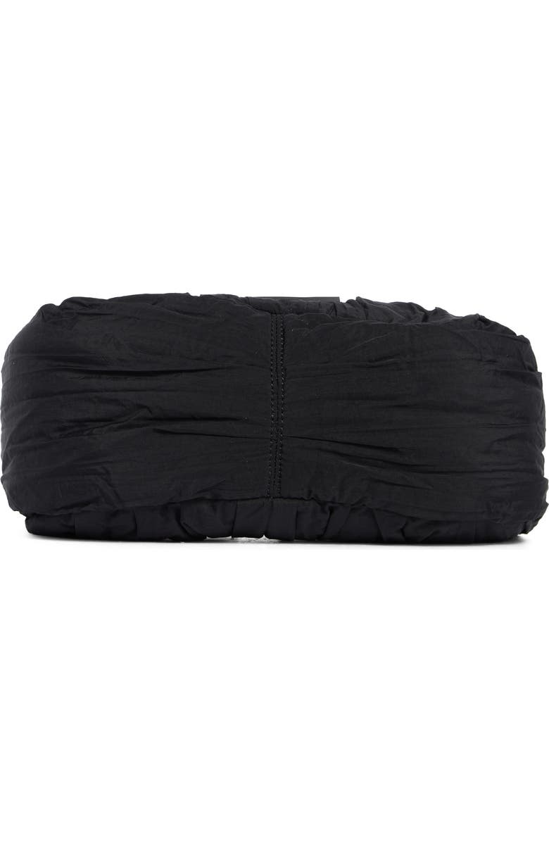 Hunter Lune Ruched Shoulder Bag, Alternate, color, Open Black