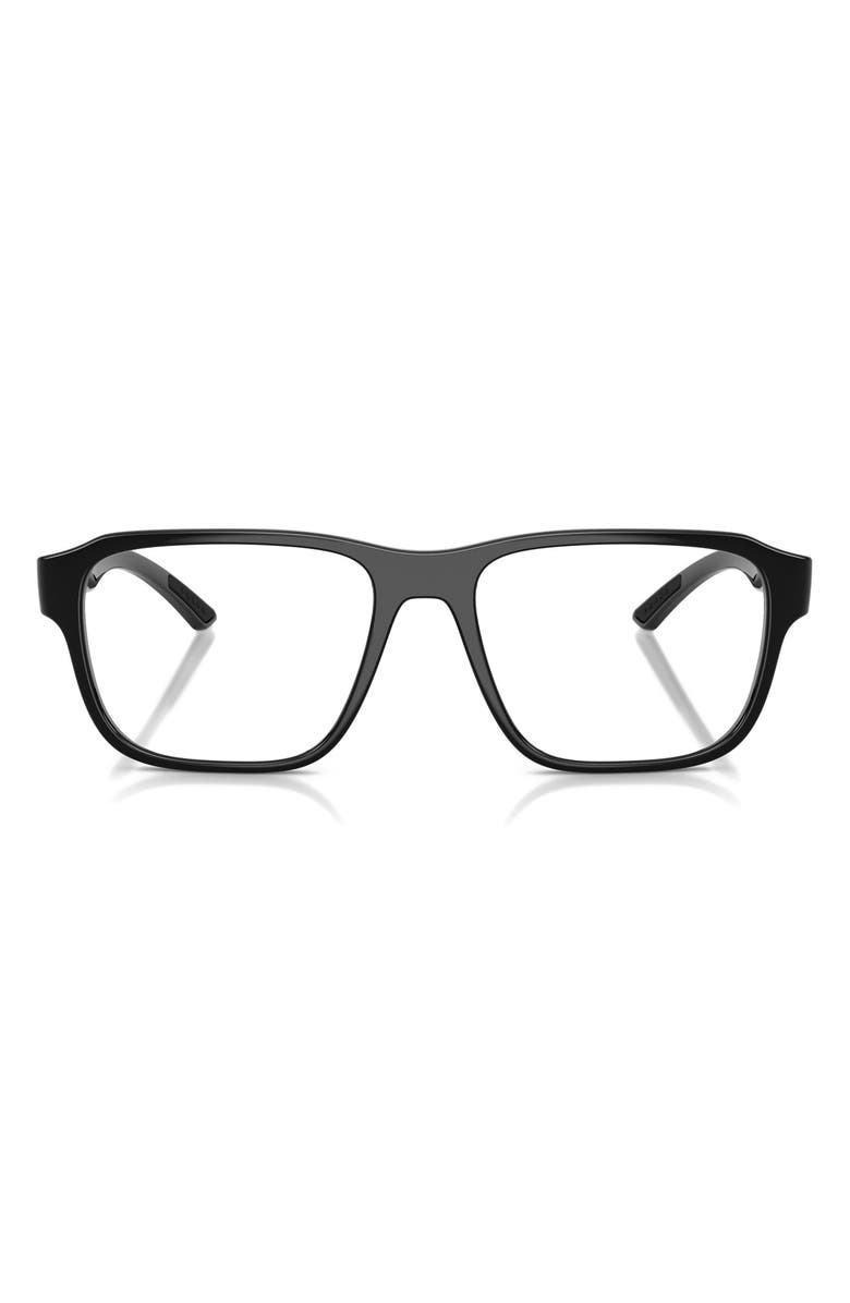 Prada Linea Rossa 54mm Irregular Optical Glasses, Main, color, Black