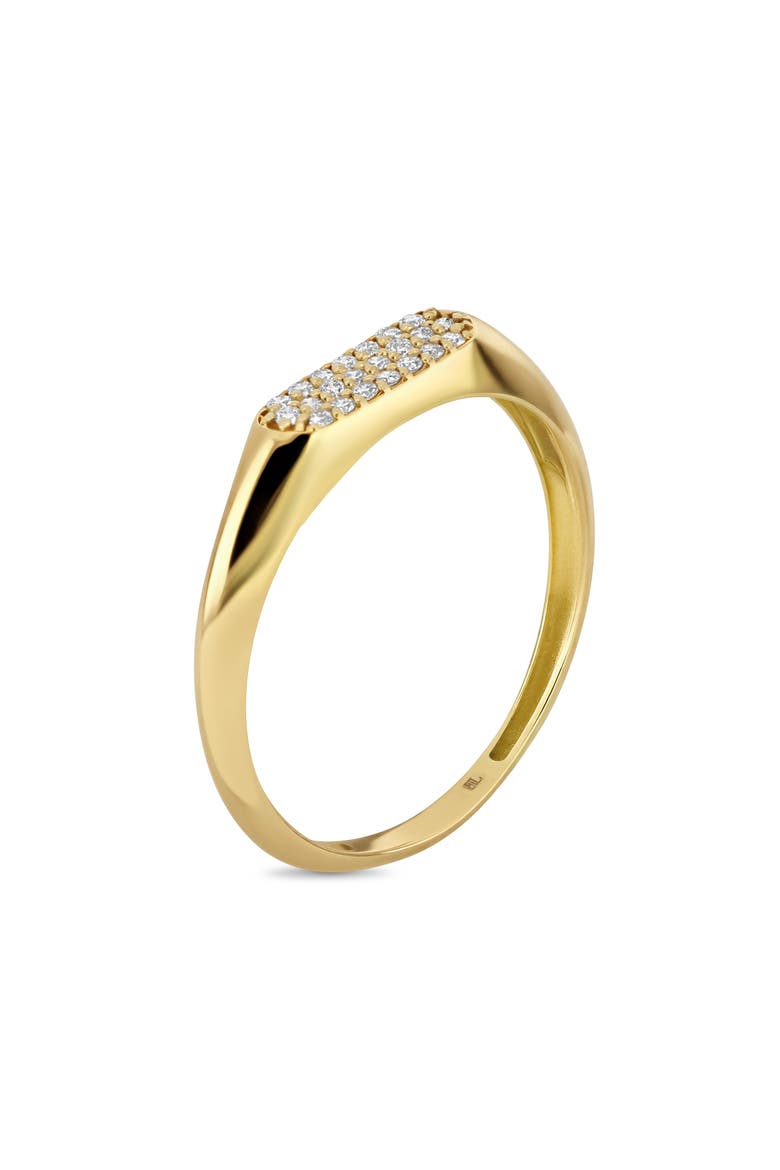 Icon 18K Yellow Gold Pavé Diamond Ring, Alternate, color, 18K YELLOW GOLD