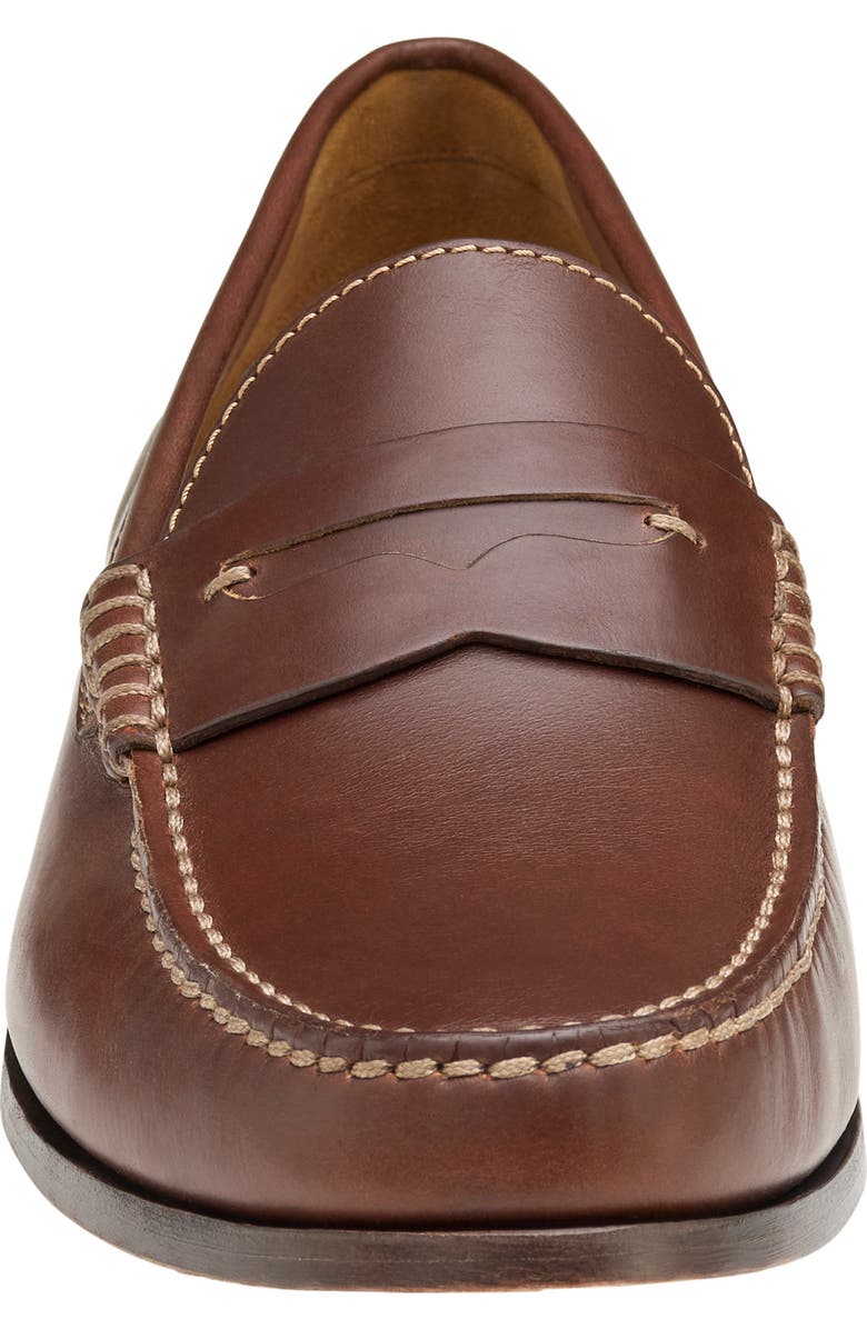 Johnston & Murphy Baldwin Penny Loafer, Alternate, color, Brandy American Full Grain