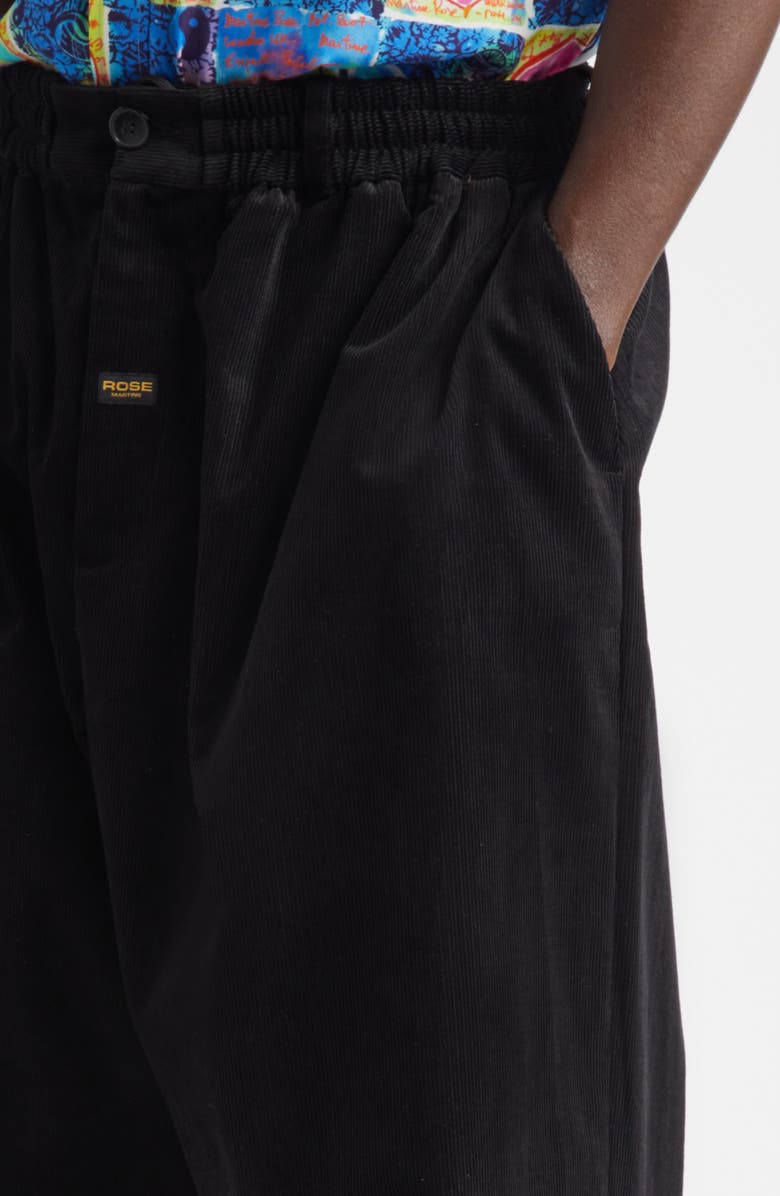Martine Rose Extreme Wide Leg Corduroy Pants, Alternate, color, Black