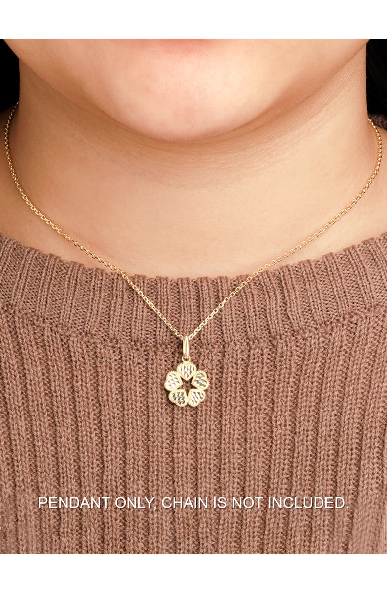 DEVATA Clover Heart Pendant in 14K Gold, Alternate, color, Yellow Gold