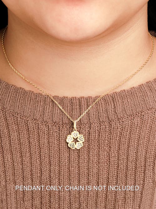 Devata Clover Heart Pendant In Gold