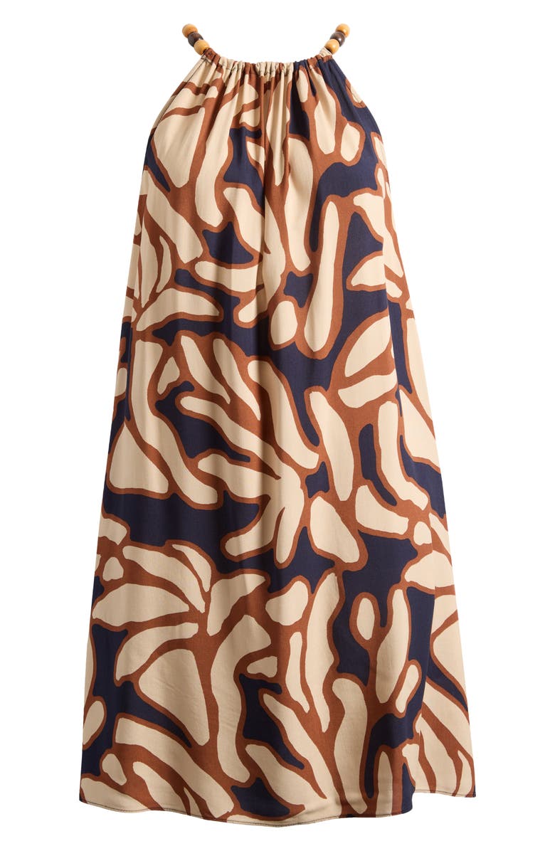 Halogen<sup>®</sup> Beaded Halter Dress, Alternate, color, Camel Beige