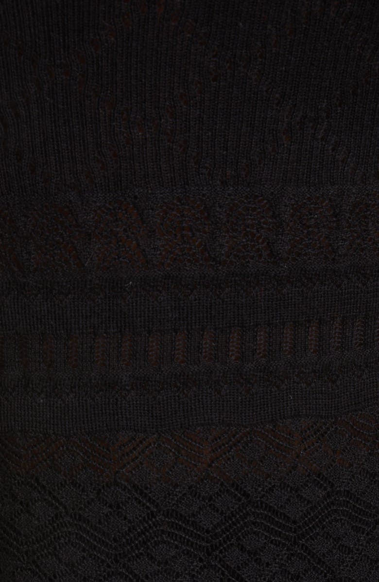 Chloé Wool, Silk & Cashmere Pointelle Tank, Alternate, color, Black