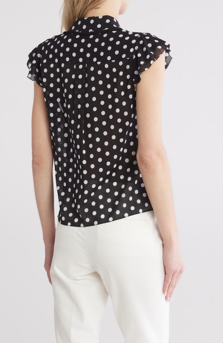 Alice + Olivia Martel Flutter Cap Sleeve Top, Alternate, color,