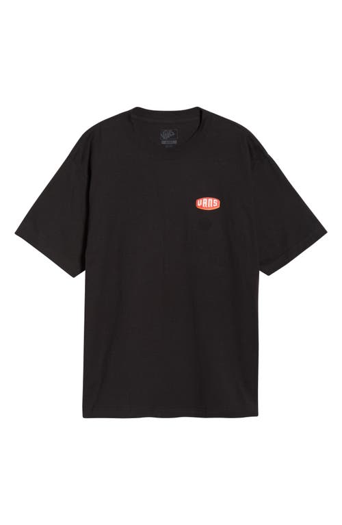 Vans Raised Up Cotton Graphic T-shirt In Black
