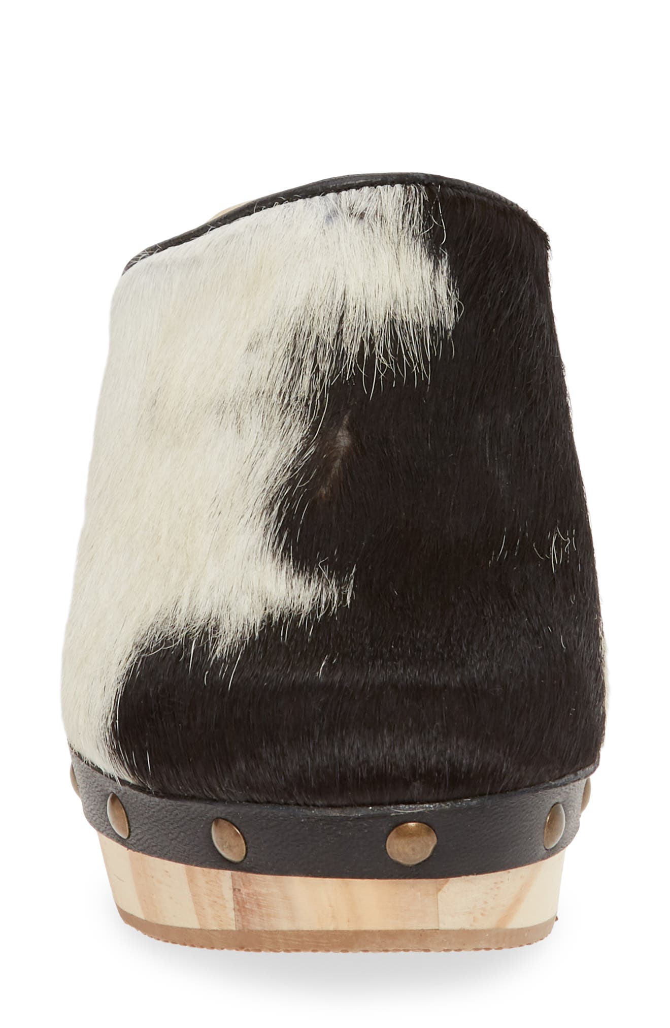 Zorba Clog, Alternate, color, BLACK/ WHITE COW CALF HAIR